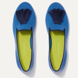 NEW Rothy's Merino Tassel Electric Blue Loafers 10
